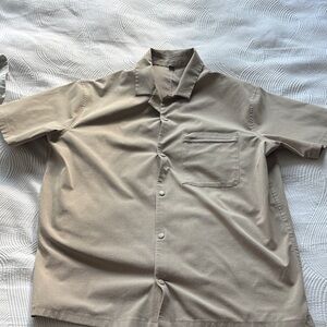 lululemon athletica Beige Casual Button Down Shirt